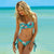 New Leaves Print Bikini Swimsuit Women Push Up Bikini Set Bandeau Swimwear Bathing Suit Brazilian Biquini Female