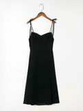 Elegant Split women Dresses Sexy Elastic vestidos Vintage Adjust spaghetti strap women long dress