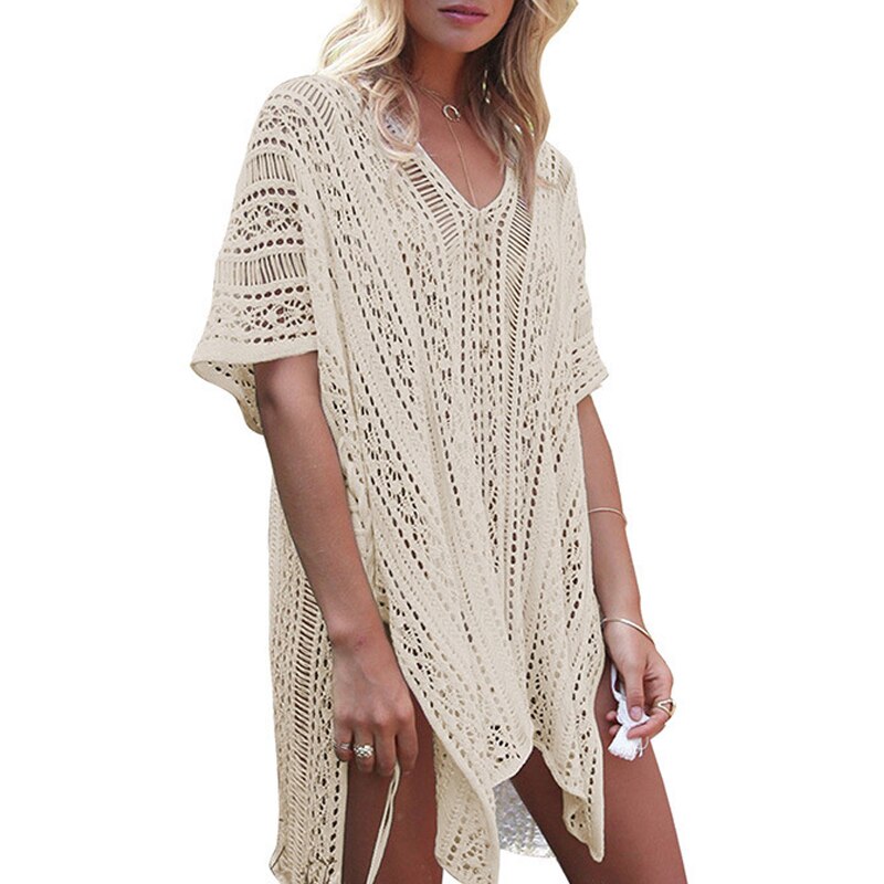 White Knitted Sexy Holiday Beach Dress Women Party Skinny Backless Lon ...