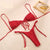 Miyouj Halter Bikinis Micro Thong Swimsuit New 2 Piece Swimwear High Cut Bikini Set Print Bandage Beachwear