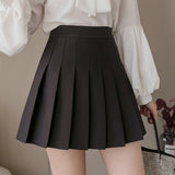 Women Skirt 2021 High Waist Student Pleated Skirts Cute Sweet Girls Dance Mini Skirt - Bjlxn