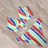 Women Swimsuit Push Up Swimsuit Print Bikini Sets Swimming Suit Tye Die Bathing Suit Solid Bikini Swimwear Women