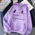 Cartoon Dinosaur Letter Print Hoodies Women Hooded Oversize Pullovers Harajuku Warm Kawaii Female Loose Streetwear Sweatshirts - Bjlxn