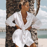 Sexy Cover Up Bikini Women Swimsuit Cover-up Beach Bathing Suit Beach Wear Knitting Swimwear Mesh Beach Dress Tunic Robe