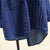 Dark Blue Denim Shirt Women's Autumn New Irregular Double Pocket Casual Striped Patchwork Top