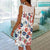 Summer Women Lace Stitching Floral Tank Dress Vintage Sleeveless Boho Beach Dresses Casual Loose Plus Size Women Clothing