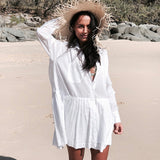 Sexy Cover Up Bikini Women Swimsuit Cover-up Beach Bathing Suit Beach Wear Knitting Swimwear Mesh Beach Dress Tunic Robe