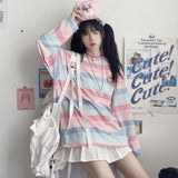 Bjlxn harajuku Long Sleeve T Shirt girl Christmas Topspring autumn embroidery stripe Tops Tee Women full Sleeve T-shirt Casual Female