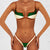 Women Patchwork Push Up Bandeau Beach Bikini Set Two Piece Bathing Swimsuits biquinis feminino traje de baño mujer#K35