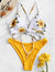 Sunflower Printed Bikini Set Sexy  Swimwear Women Mujer Push Up Padded Biquini Bathers Bandage Bathing Suit Swimsuit Bikini