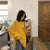spring Solid Simple oversized tshirt harajuku long T Shirt Women kawaii T-shirts Women 90s White yellow long Sleeve Tops