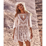 Sexy Cover Up Bikini Women Swimsuit Cover-up Beach Bathing Suit Beach Wear Knitting Swimwear Mesh Beach Dress Tunic Robe