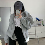 plus size Hoodies Women Harajuku streetwear kawaii oversized zip up sweatshirt clothing korean style long sleeve tops - Bjlxn