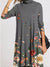 Winter Turtleneck Warm Vintage Print Dress Women Autumn Elegant Long Sleeves Patchwork Dresses Female Casual Loose Vestidos