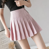 PEONFLY Sweet Women Pleated Skirt Fashion Plaid A-Line Mini High Waist Chic Skirt Kawaii Summer Casual Ladies Plaid Skirt - Bjlxn