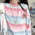 Bjlxn harajuku Long Sleeve T Shirt girl Christmas Topspring autumn embroidery stripe Tops Tee Women full Sleeve T-shirt Casual Female