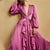 Bjlxn Ellafads Woman Dress  High Waist V-neck Women's Dress Pleated Solid Color Ruffled Dress Dresses For Women