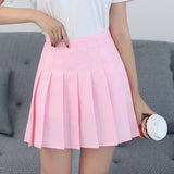 Women Skirt 2021 High Waist Preppy Style Student Pleated Skirts Female Cute Sweet Girls Dance Mini Skirt - Bjlxn