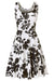 Plus size women sleeveless o-neck print dress casual sweet vintage floral A-line party dress summer beach dress vestidos