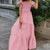 Women Summer Maxi Dress Vintage Solid Dress Sexy Long Party Dress Plus Size Robe Femme Bohemian Vestidos