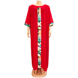 3 Pieces Set Boho Loose Solid Three Quarter Sleeve Long Maxi African Dresses For Women Kaftan Dubai Abaya Hijab Muslim Dress