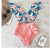 Sexy Bikinis New Double Shoulder Ruffle Bikini Set High Waist Swimwear Women Swimsuit V-Neck Bathing Suit Beach Wear Swim
