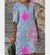 New  Women Printing Dress Summer V-Neck Half Sleeve A-Line Dresses Female Retro litera Vintage Loose Dress Vestidos
