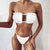 Low Waist Bikini Swimwear Female Tow Pieces Swimsuit Women Print 2 Piece Suit Push Up Bathing Swim New Biquini