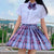 Japanese Women Jk Skirts High Waist Students School Uniform Pleated A-Line Mini Plaid Harajuku Preppy Skirts