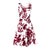 Plus size women sleeveless o-neck print dress casual sweet vintage floral A-line party dress summer beach dress vestidos