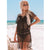 Bjlxn New Knitted Beach Cover Up Women Bikini Swimsuit Cover Up Hollow Out Beach Dress Tassel Tunics Bathing Suits Cover-Ups Beachwear