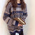 New Hong Kong Style Retro Sweater Schoolgirl Korean Loose Winter Lazy Wind Plus Size Sweater Tide