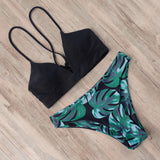 Women Swimsuit Push Up Swimsuit Print Bikini Sets Swimming Suit Tye Die Bathing Suit Solid Bikini Swimwear Women