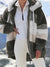 Bjlxn Jacket Women Winter Warm Oversized Fleece Zipper Casual Patchwork Hooded Loose Coat Faux Fur Parka Fashion Drawstring WCO01