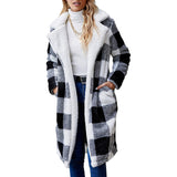 Bjlxn Women's Fuzzy Fleece Lapel Open Front Long Cardigan Coat Faux Fur Warm Winter Outwear Jackets Jacket Women  Plus Size Fur Coat