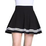 Fashion Summer Style Women Skirt Solid Color Sexy High Waist Midi Pleated Skirts Black School Korean Version Mini A-line Saia