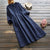 Autumn Embroidery Long Shirt Dress Vintage Casual Cotton Linen Vestidos Women Long Sleeve Sundress Kaftan Plus Size