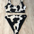 Sexy Bikini Mujer New Cow Print Swimsuit Women Two Pieces Push Up Biquini Brazilian Swimming Suit For Women Beach Swimwear