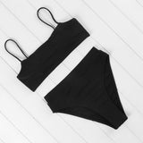 Women Swimsuit Solid Sexy Biquini Push Up Swimming Bathing Suit Bikini Set Maillot De Bain Femme Swimwear Women