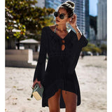 Sexy Cover Up Bikini Women Swimsuit Cover-up Beach Bathing Suit Beach Wear Knitting Swimwear Mesh Beach Dress Tunic Robe