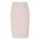 Sexy Multi Color Suede Midi Pencil Skirt Women Fashion Elastic High Waist Office Lady Bodycon Skirts Saias