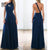 Sexy Long Dress Bridesmaid Formal Multi Way Wrap Convertible Infinity Maxi Dress Navy Blue Hollow Out Party Bandage Vestidos - Bjlxn