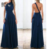 Sexy Long Dress Bridesmaid Formal Multi Way Wrap Convertible Infinity Maxi Dress Navy Blue Hollow Out Party Bandage Vestidos - Bjlxn