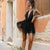 Bjlxn Sequin Backless Bandage Summer Dress Bodycon Women Sexy Nightclub Party Mini Dress Black Bandage Deep V Neck Dresses Vestidos