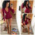 Women Sexy V Neck Cotton Bodysuit Long Sleeve Autumn Clothing Wear Sexy Slim Short Cotton Knitted Bodycon Bandage Jumpsuit - Bjlxn