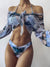 New Print Sport Bandeau Push up Bikinis Sexy Marble Women Swimsuit High Waist Swimwear Women bathing suit Beach wear
