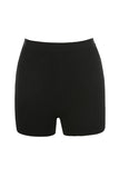 DEIVE TEGER Women 2021 New Fashion Bandage Shorts Casual Black Orange Bone Color Shorts 9001 - Bjlxn