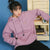 Bjlxn Jacket women solid color hoodies autumn winter imitation lamb wool korean loose plus velvet thick zipper sweatshirt tops - Bjlxn
