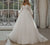 Bjlxn Glitter Wedding Dresses Puff Sleeve Appliques Lace 3D Flowers off Shoulder Tulle Boho Bride Gown  vestidos de novia