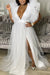 Bjlxn Ladies Fashion Loose Large Swing Mesh Sexy Sleeveless V-neck Commuter Large Women Dress Pure White Dress